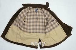 Vintage Polo Ralph Lauren Men XL Brown Corduroy/suede Leather Jacket Plaid Linin