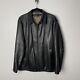Vintage Polo Ralph Lauren Men's 100% Genuine Black Leather Jacket Size Medium