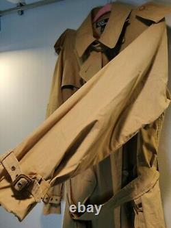 Vintage Polo Ralph Lauren Men's Beige Belted Trench Coat Size M