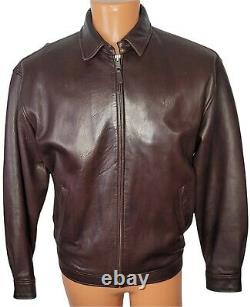 Vintage Polo Ralph Lauren Men's Brown Soft Leather Jacket Size M
