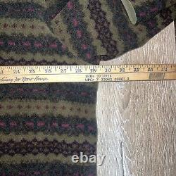 Vintage Polo Ralph Lauren Men's Geometric Lambskin Suede Full Zipper Jacket 3XB