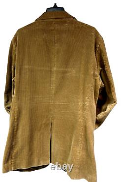 Vintage Polo Ralph Lauren Men's L Tan Wide Wale Corduroy Three Button Blazer