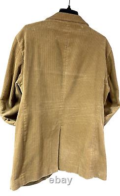 Vintage Polo Ralph Lauren Men's L Tan Wide Wale Corduroy Three Button Blazer