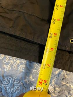Vintage Polo Ralph Lauren Men's Large Parka Jacket Belted Waist Black Lamb Fur