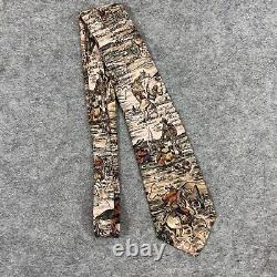 Vintage Polo Ralph Lauren Men's Silk Tie Cowboy Theme Neck Tie Horses USA Made