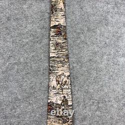 Vintage Polo Ralph Lauren Men's Silk Tie Cowboy Theme Neck Tie Horses USA Made