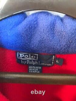 Vintage Polo Ralph Lauren Men's Superman Red USA Polo Fleece Size Large