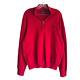 Vintage Polo Ralph Lauren Men's Sweater Size Xl Red 1/4 Zip Pullover 100% Cotton