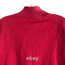 Vintage Polo Ralph Lauren Men's Sweater Size XL Red 1/4 Zip Pullover 100% Cotton