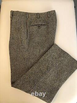 Vintage Polo Ralph Lauren Men's Tweed Suit Jacket Pants Herringbone Wool 90s 42