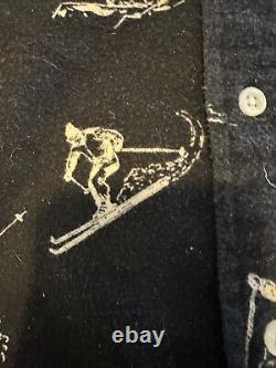 Vintage Polo Ralph Lauren Men's XL Big Shirt Ski Flannel Downhill Ghost