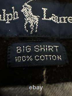 Vintage Polo Ralph Lauren Men's XL Big Shirt Ski Flannel Downhill Ghost