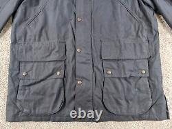 Vintage Polo Ralph Lauren Men's XL Oil Cloth Hunting Jacket Flannel Lined Blue