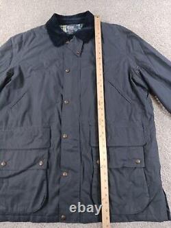 Vintage Polo Ralph Lauren Men's XL Oil Cloth Hunting Jacket Flannel Lined Blue