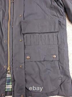 Vintage Polo Ralph Lauren Men's XL Oil Cloth Hunting Jacket Flannel Lined Blue