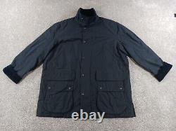 Vintage Polo Ralph Lauren Men's XL Oil Cloth Hunting Jacket Flannel Lined Blue