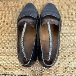 Vintage Polo Ralph Lauren Mens 10D Black Alligator Crocodile Penny Loafer Preppy