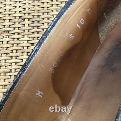 Vintage Polo Ralph Lauren Mens 10D Black Alligator Crocodile Penny Loafer Preppy