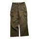 Vintage Polo Ralph Lauren Mens Cargo Olive Green Pants Cotton Size 34/34