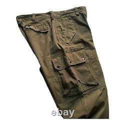 Vintage Polo Ralph Lauren Mens Cargo Olive Green Pants Cotton Size 34/34