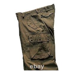 Vintage Polo Ralph Lauren Mens Cargo Olive Green Pants Cotton Size 34/34