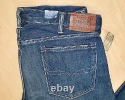 Vintage Polo Ralph Lauren Mens Classic Fit 867 Jeans 38 x 34 Dark Blue Denim NWT