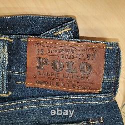 Vintage Polo Ralph Lauren Mens Classic Fit 867 Jeans 38 x 34 Dark Blue Denim NWT