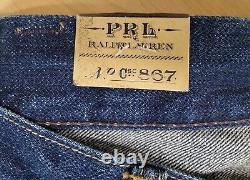 Vintage Polo Ralph Lauren Mens Classic Fit 867 Jeans 38 x 34 Dark Blue Denim NWT