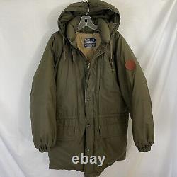 Vintage Polo Ralph Lauren Mens Down Parka Puffer Jacket Coat Long Trench Size M