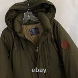 Vintage Polo Ralph Lauren Mens Down Parka Puffer Jacket Coat Long Trench Size M