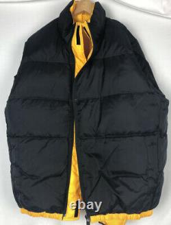 Vintage Polo Ralph Lauren Mens Down Puffer Jacket Coat Large Yellow Full Zip New