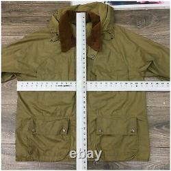 Vintage Polo Ralph Lauren Mens Khaki Safari Jacket Waxed Cotton Rain Coat Size L