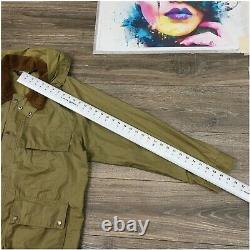 Vintage Polo Ralph Lauren Mens Khaki Safari Jacket Waxed Cotton Rain Coat Size L