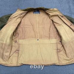 Vintage Polo Ralph Lauren Mens Large Waxed Cotton Hunting Chore Jacket Green USA