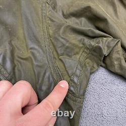 Vintage Polo Ralph Lauren Mens Large Waxed Cotton Hunting Chore Jacket Green USA