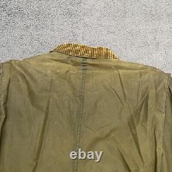 Vintage Polo Ralph Lauren Mens Large Waxed Cotton Hunting Chore Jacket Green USA