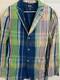 Vintage Polo Ralph Lauren Mens Linen Cotton Plaid Blazer Size Medium Multi-color