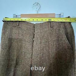 Vintage Polo Ralph Lauren Mens Plaid Tweed Virgin Wool Trousers 34 Italy