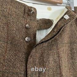 Vintage Polo Ralph Lauren Mens Plaid Tweed Virgin Wool Trousers 34 Italy