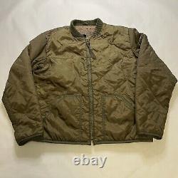 Vintage Polo Ralph Lauren Mens Quilted Military Bomber Jacket Olive Large