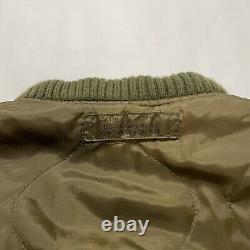 Vintage Polo Ralph Lauren Mens Quilted Military Bomber Jacket Olive Large