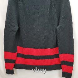 Vintage Polo Ralph Lauren Mens Shawl Neck Striped Cardigan Sweater Medium Heavy
