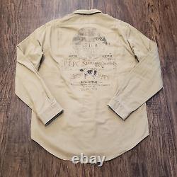 Vintage Polo Ralph Lauren Mens Shirt Large Brown RLPC Safari Sportsman Fishing