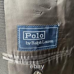 Vintage Polo Ralph Lauren Mens Size 44R Pants 35x31 3 Button Suit Made in Italy