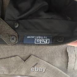 Vintage Polo Ralph Lauren Mens Size 44R Pants 35x31 3 Button Suit Made in Italy