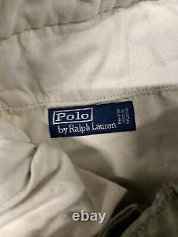 Vintage Polo Ralph Lauren Military Army Trouser Pants 34x32 Cotton Linen Twill