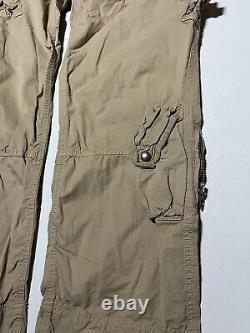 Vintage Polo Ralph Lauren Military Cargo Pants Tan Size 34x32 Paratrooper AM8