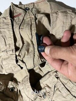 Vintage Polo Ralph Lauren Military Cargo Pants Tan Size 34x32 Paratrooper AM8