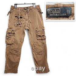 Vintage Polo Ralph Lauren Military Paratrooper Cargo Pants 32x29 FLAWS PLS READ