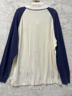 Vintage Polo Ralph Lauren Monogram Crest Long Sleeves Baseball Jersey Shirt XL